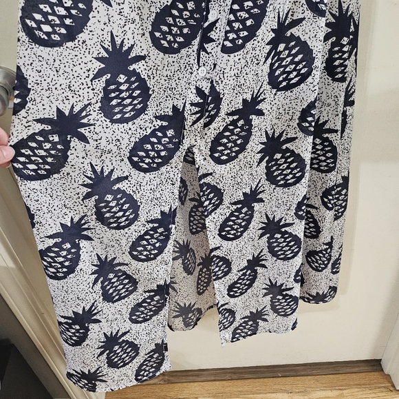 Lucca Couture Navy and White Pineapple Maxi Dress - Picture 2 of 7